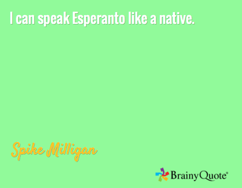 Mi parolas Esperanton kiel denaskulo