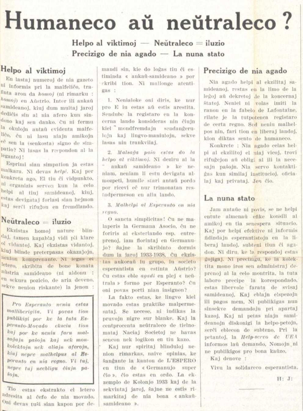 <em>Esperanto</em>, n-ro 465 (15/30 junio 1938), 41 (1)